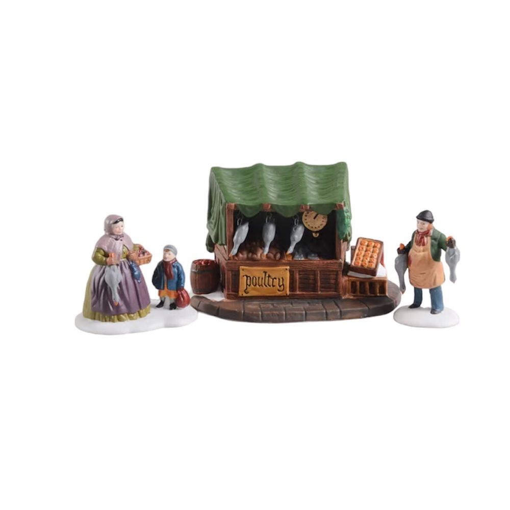 Department 56 bundle Dickens Village poultry market NIB
